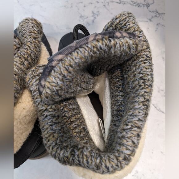 STORM Creek by Cougar Plaid Sherpa Winter Boots Fold Over Lace Up Women's Size 7 - Picture 6 of 11